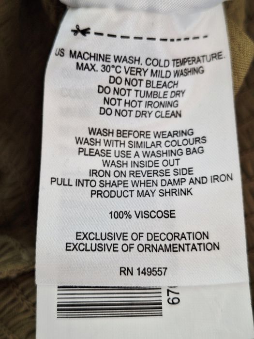 Amisu kombinezon damski khaki 40 shirred palazzo