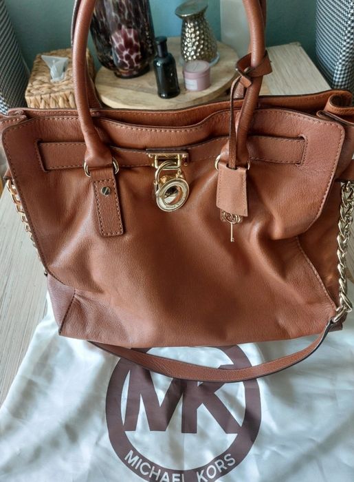 Michael Kors duża torebka ze skóry naturalnej