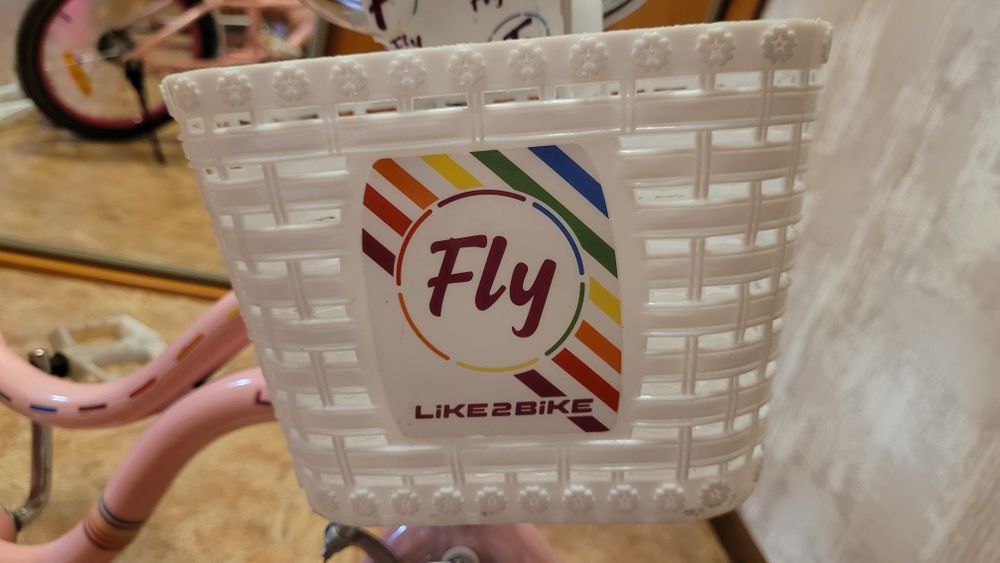 ВЕЛОСИПЕД для дівчинки Fly Like2bike 18" + дод.колесики+ Подарунок