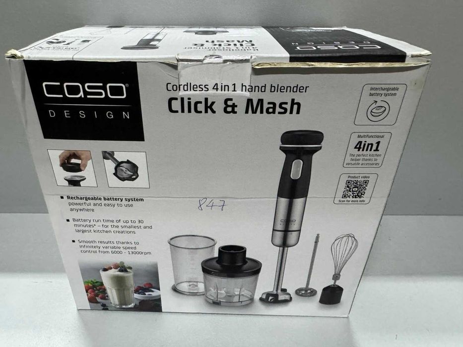 CASO Click&Mash - бездротовий набір ручного блендера 4-в-1 3605 Новий!