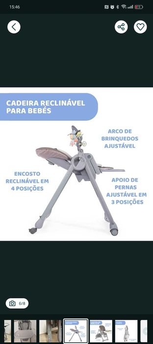 Cadeira alimentação