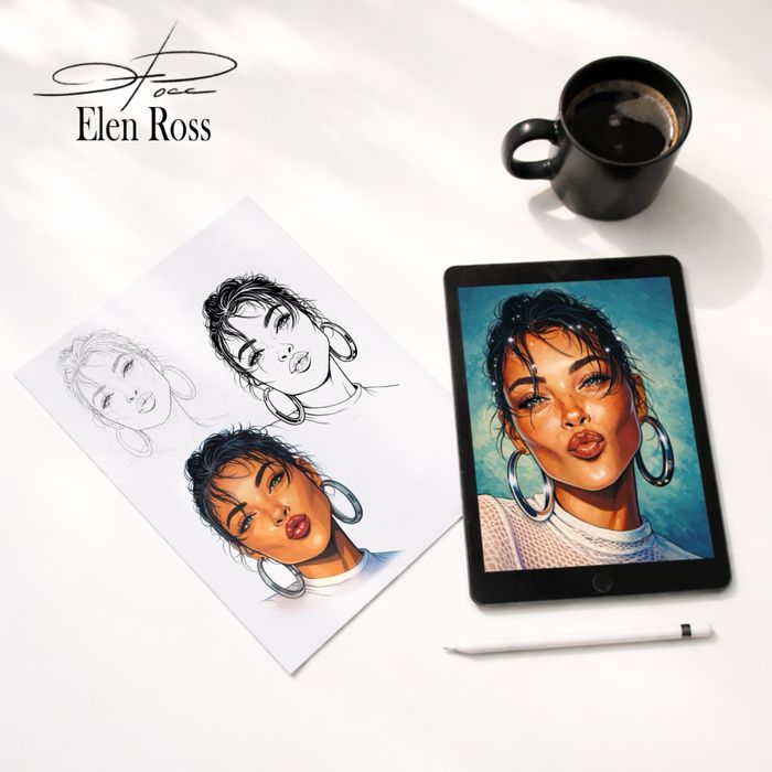 Digital art  портрети БЕЗКОШТОВНО