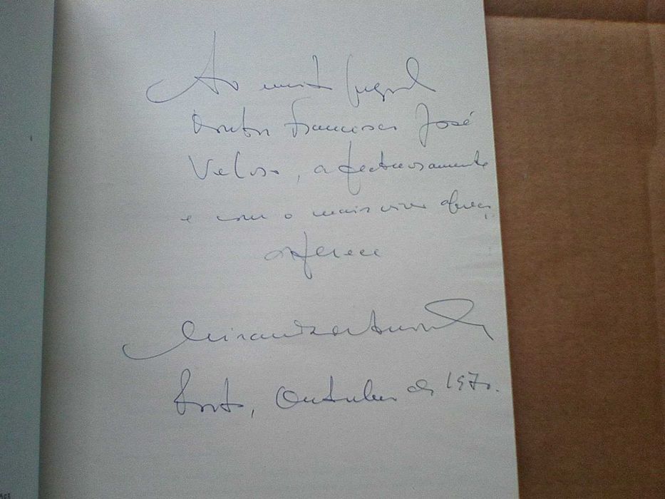 O escritor Luis de Magalhães - dedicatória