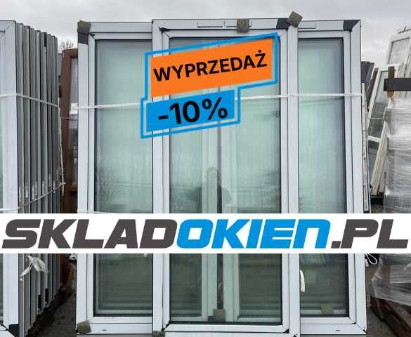 Duży CZARNY balkon 297x214 / 300x215 3 skrzydłowy 3 szybowy WYPRZEDAŻ!