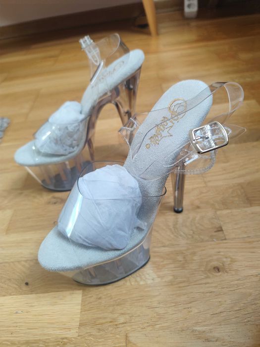 Sandałki Pleaser Adore 708 Clear Nowe