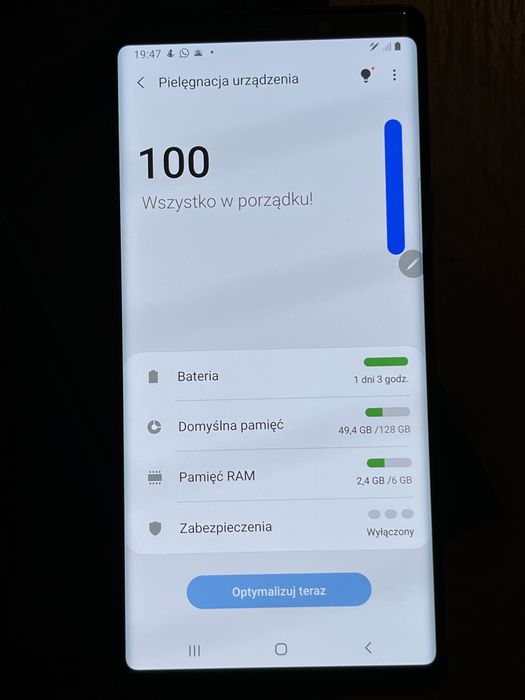 Bardzo ładny, zadbany Galaxy Note 9, N960F/DS 6/128GB komplet