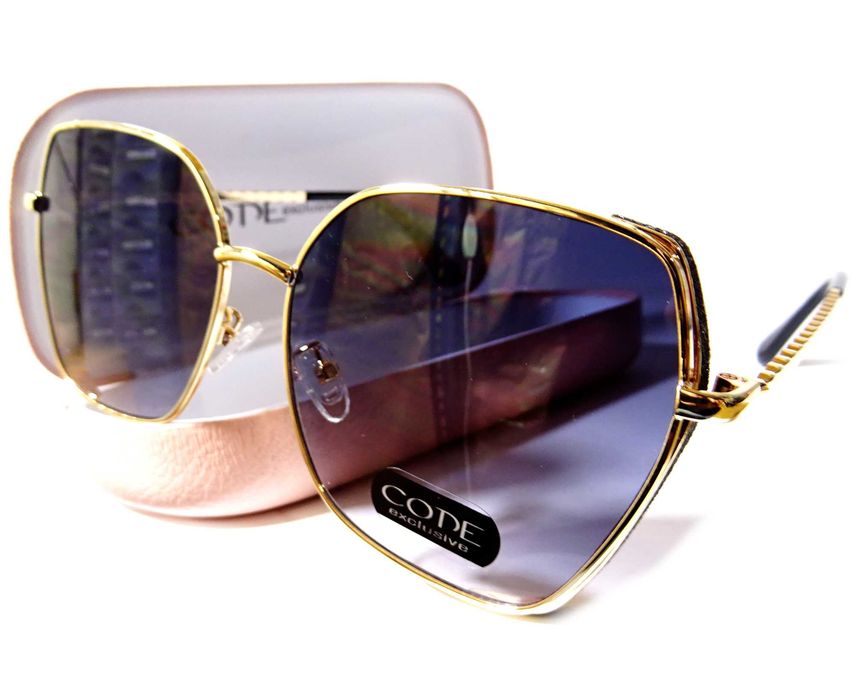 OKULARY Damskie CODE EXCLUSIVE Przeciwsłoneczne UV 300-3 ETUI