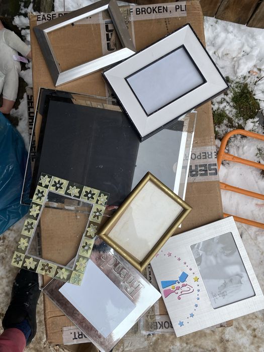 25 ramek srebrne szklane ramki cena za wszystkie