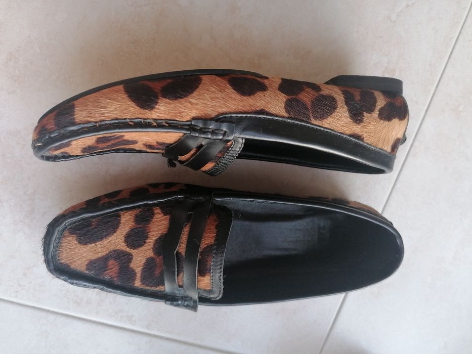 Mocassins Zara em pele