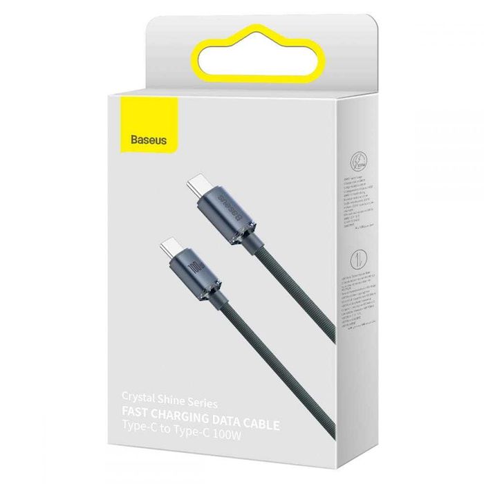 Baseus Crystal Shine Kabel USB C - USB C 2m 100W 5A Do Lapto Sklep Wwa
