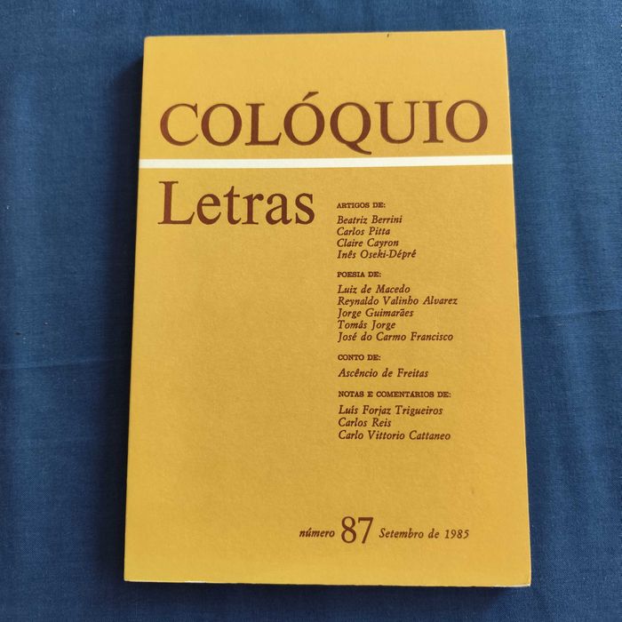 Revista Colóquio Letras 87 - Setembro 1985