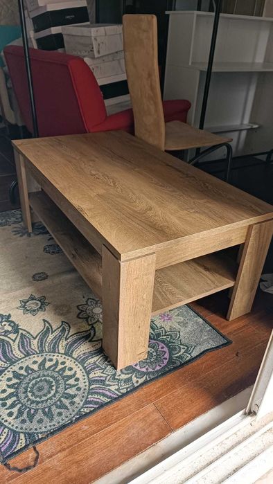 mesa de sofá, com segundo compartimento