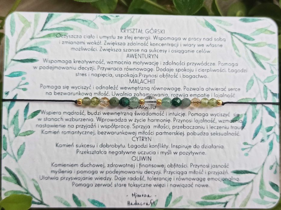 Bransoletka na szczęście, kamienie, amulet