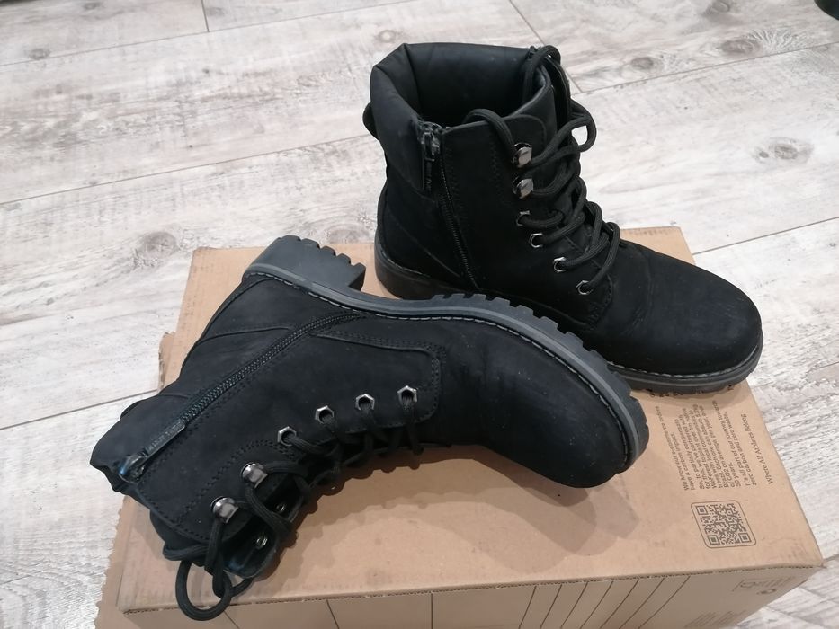 Kozaki dziewczęce czarne rozmiar 37