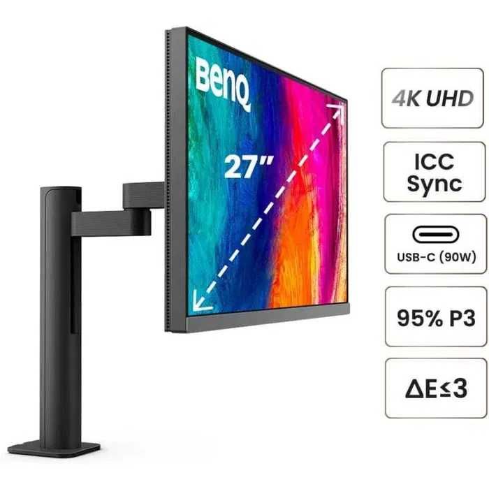 BenQ PD2706UA 27” 4K (USB-C) + Ergo Arm