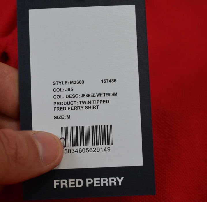 Fred Perry Koszulka Polo Męska Bawełniana Nowa z Metką rozmiar M