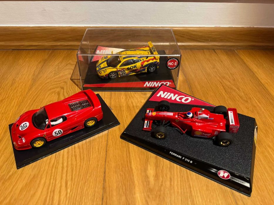 Carros Slot Ninco Ferrari F301B F1 Ferrari F-50 e McLaren F1 GTR "SOK"