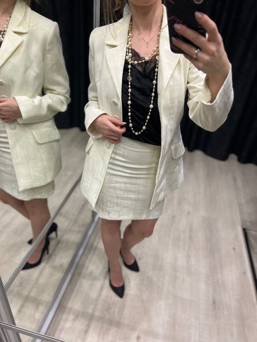 Garsonka piękny komplet marynarka i spódnica 36 S