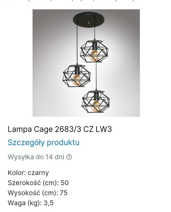 Lampa 3 punktowa biała