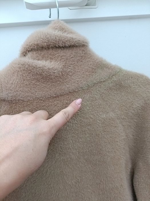 Płaszcz damski typu Alpaka  beżowy