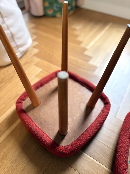 Taborety PRL patyczaki 2 sztuki