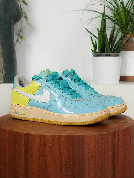 Nike Air Force 1 Pixie jasnoniebiesko-limonkowe r.42,5 unikalny model