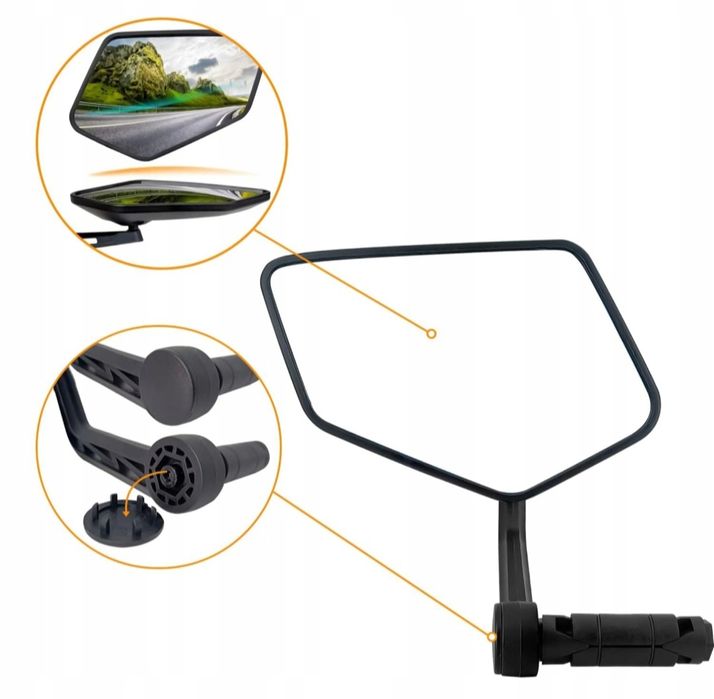 Rowerowe Lusterko lewe Uniwersalne 360°