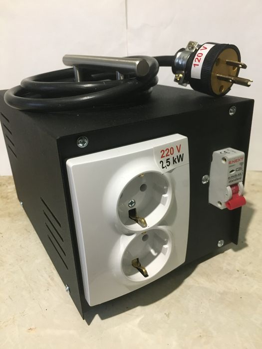 120V-220V 2,5kW Підвищувальний трансформатор,перетворювач