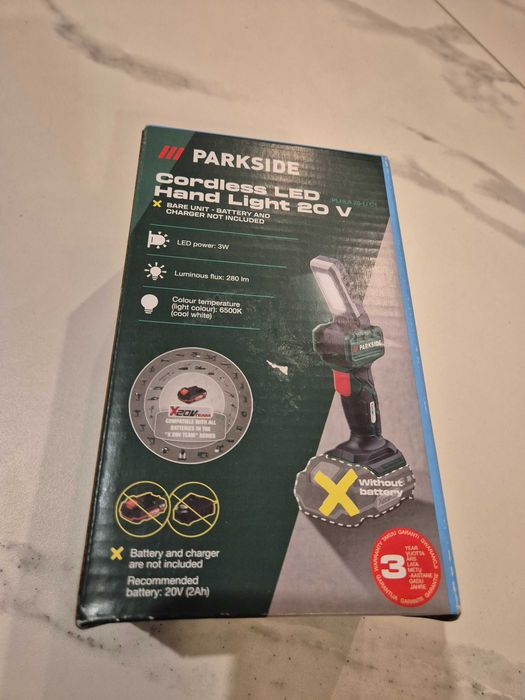 Parkside akumulatorowa lampa ręczna LED 20V PLHLA 20-Li C1