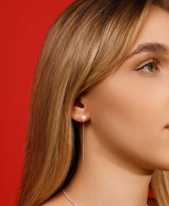 Дуже красиві, різні, срібні сережки - протяжки