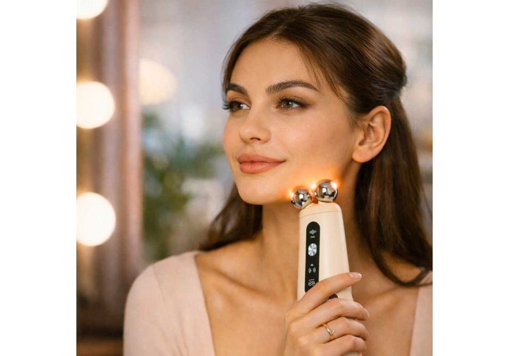 NOWOŚĆ Masażer Do Twarzy Liftingujący Mezoterapia Na Zmarszczki 6W1