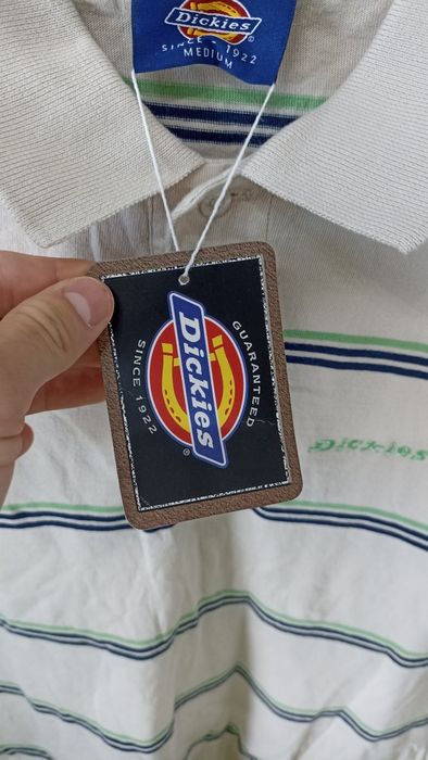 Koszulka męska polo beżowa Zielona vintage Dickies