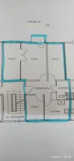 Sprzedam M-5 57,86 m2 Ul.Zwolinskiego 1B.