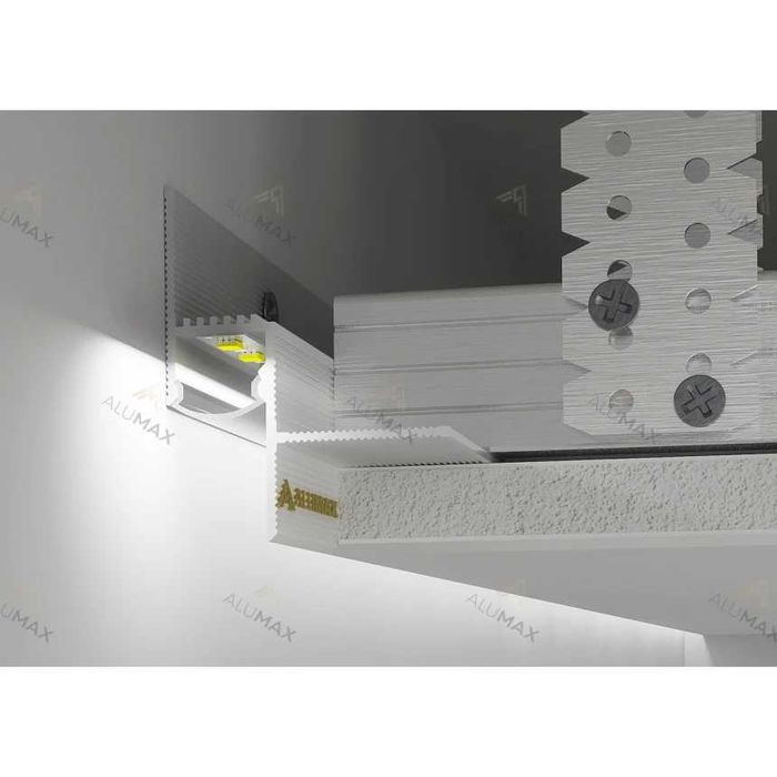 Теневой профиль шов. Парящий потолок. Карниз