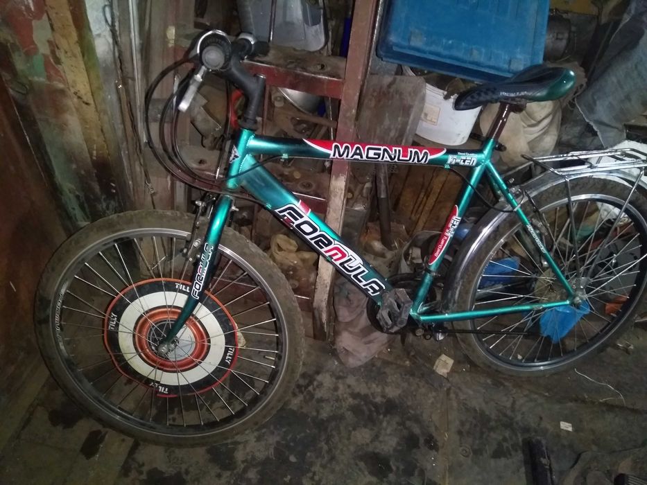 мото синий и велик