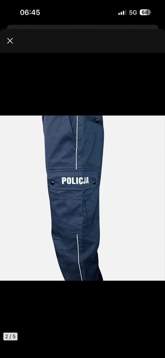 Spodnie przejściowe policja