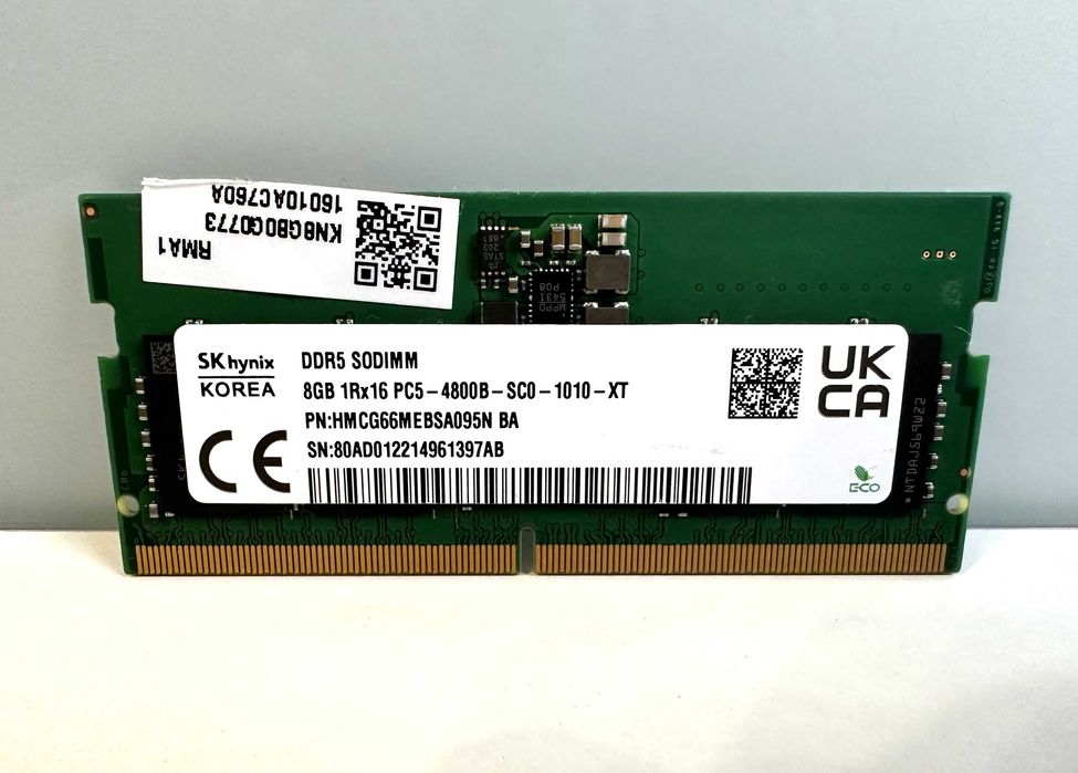 Оперативна пам'ять SK hynix 8 GB SO-DIMM DDR5 4800 MHz