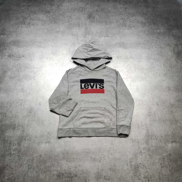 DAMSKA PREMIUM Bluza z Kapturem Bawełna Duże Logo Levis Casual Dresowa