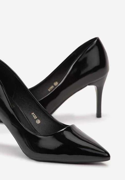 Czarne szpilki z ekoskóry C'M PARIS