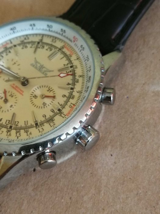 Zegarek JARAGAR Pilot - automatyczny | Uszkodzona koronka | Sprawny mechanizm