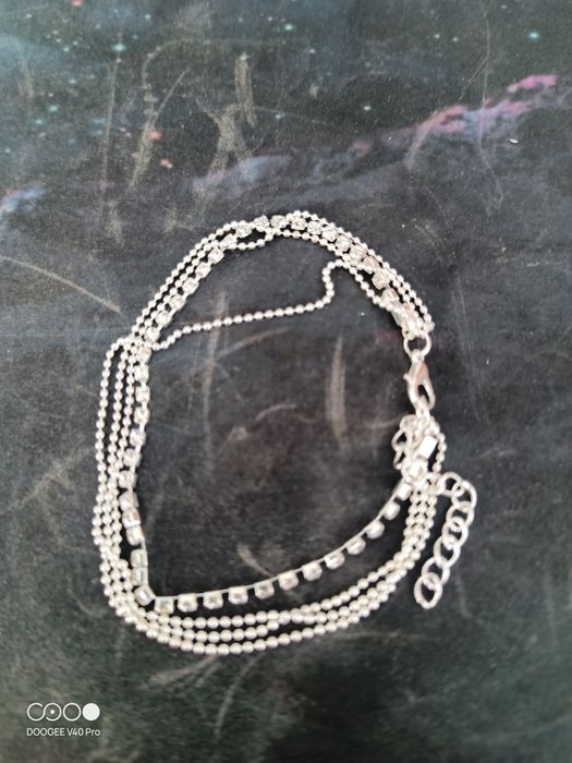 Conjunto 21 Tornozeleiras prateadas