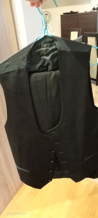 Smoking czarny trzy częściowy