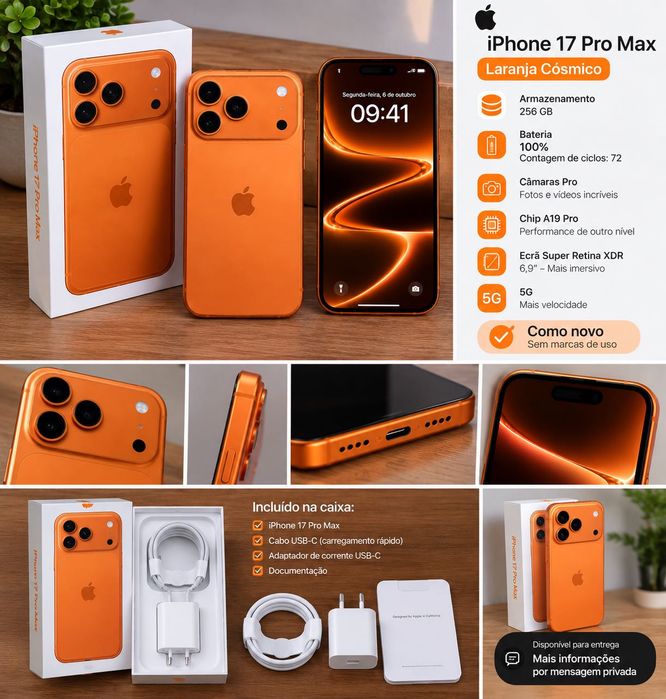 iPhone 17 pro Max como novo