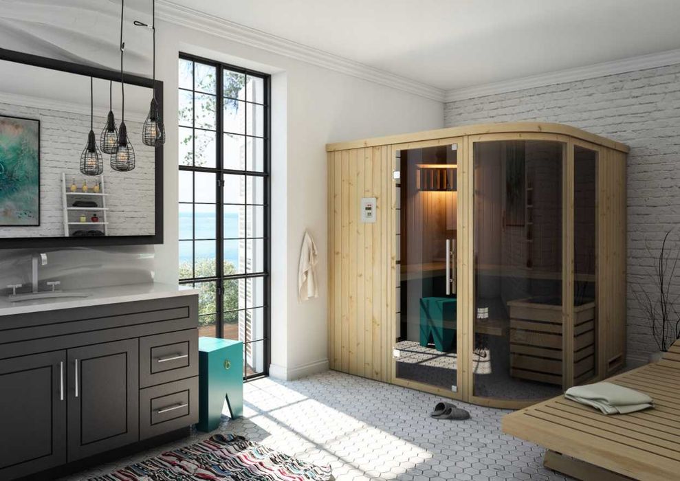 Łukowa Sauna Przeszkolona Sauna Do Domu nr. 2520RW2