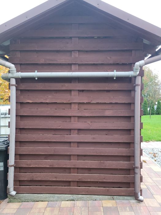 Wiata domek narzędziowy drewutnia.