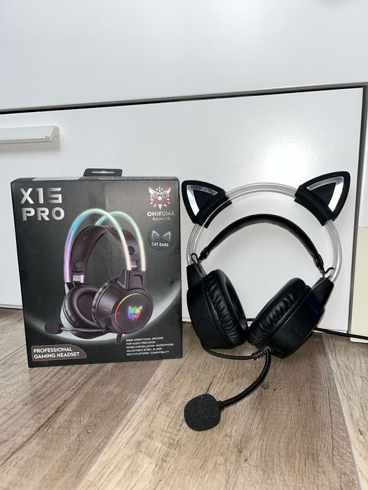 Słuchawki gamingowe Onikuma X15 Pro kocie uszy