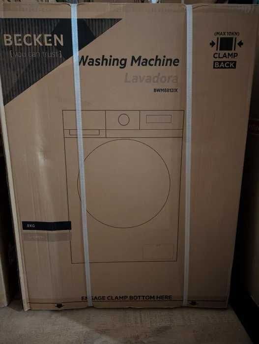 Máquina de Lavar Roupa Becken 8Kg - Inox - 1400 Rpm - Nova c/garantia