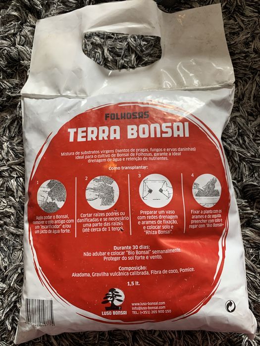 Saco de terra bonsai