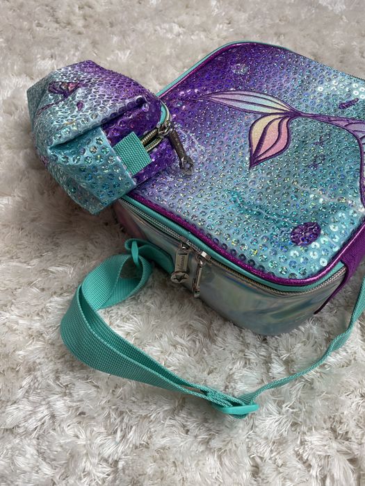 Lunch box śniadaniówkę piórnik syrenka cekiny NOWE