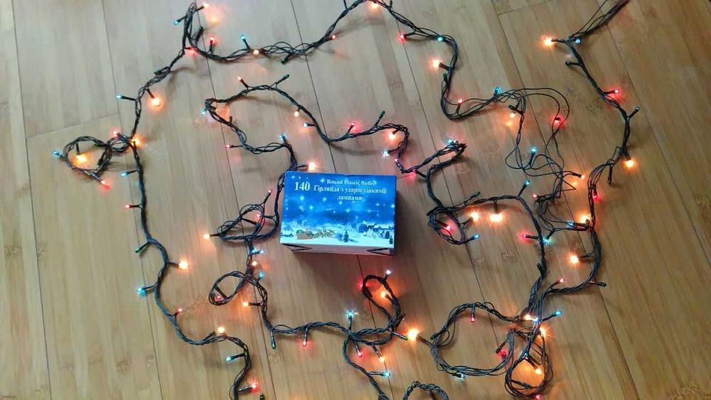 Гирлянда разноцветная на 140 ламп